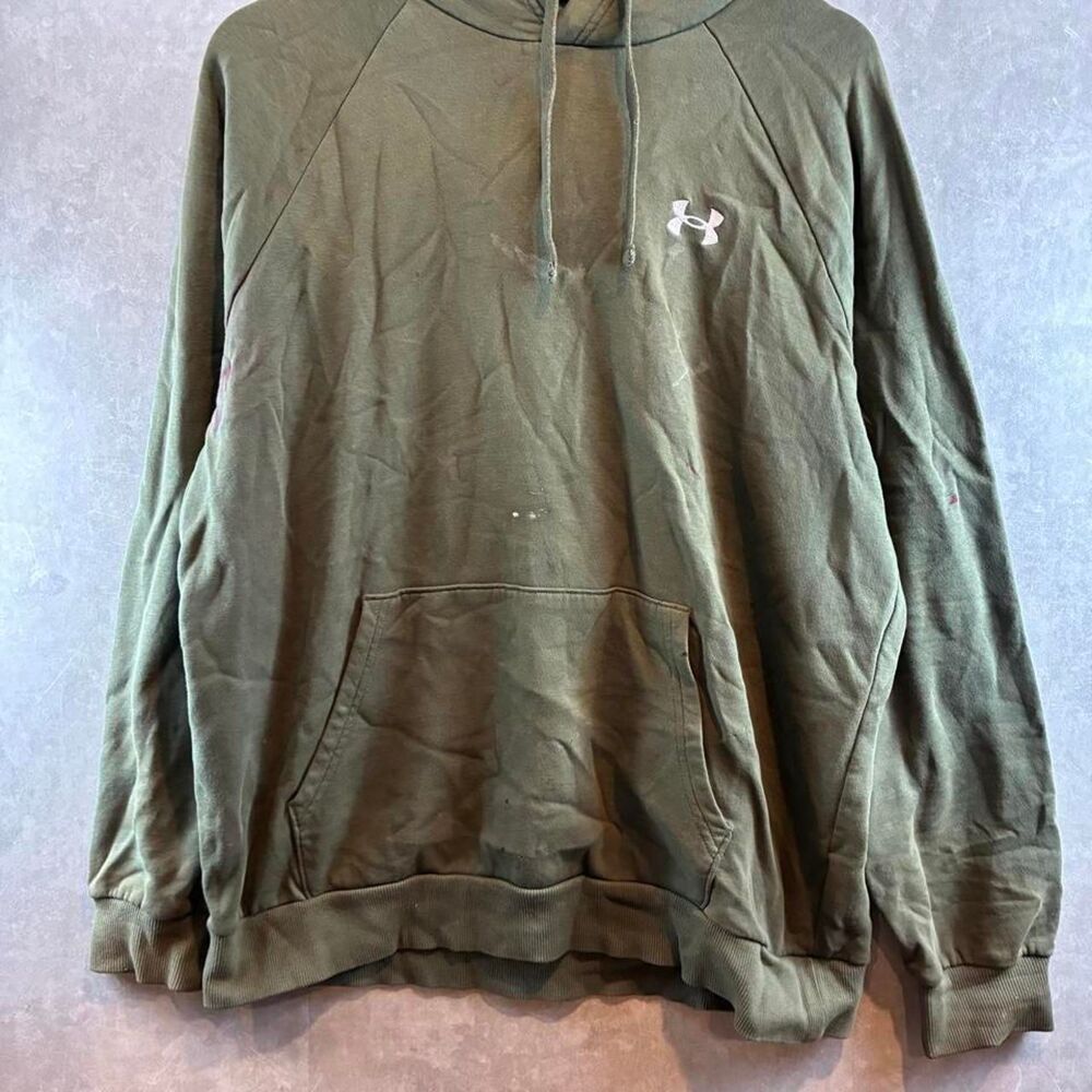 Under-armour Men's Green and Khaki Hoodie